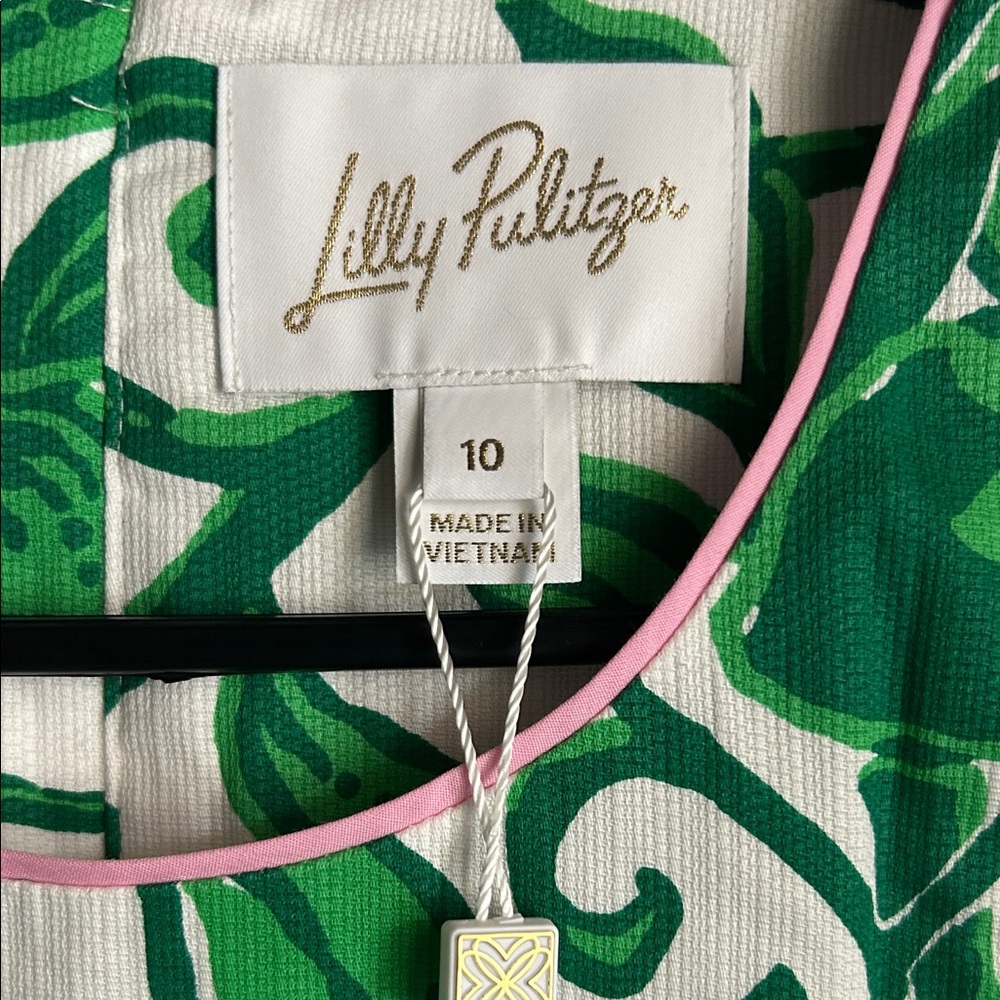 Lilly Pulitzer Green Botanical Print Dress - Incredible Detail! - Picture 4 of 9